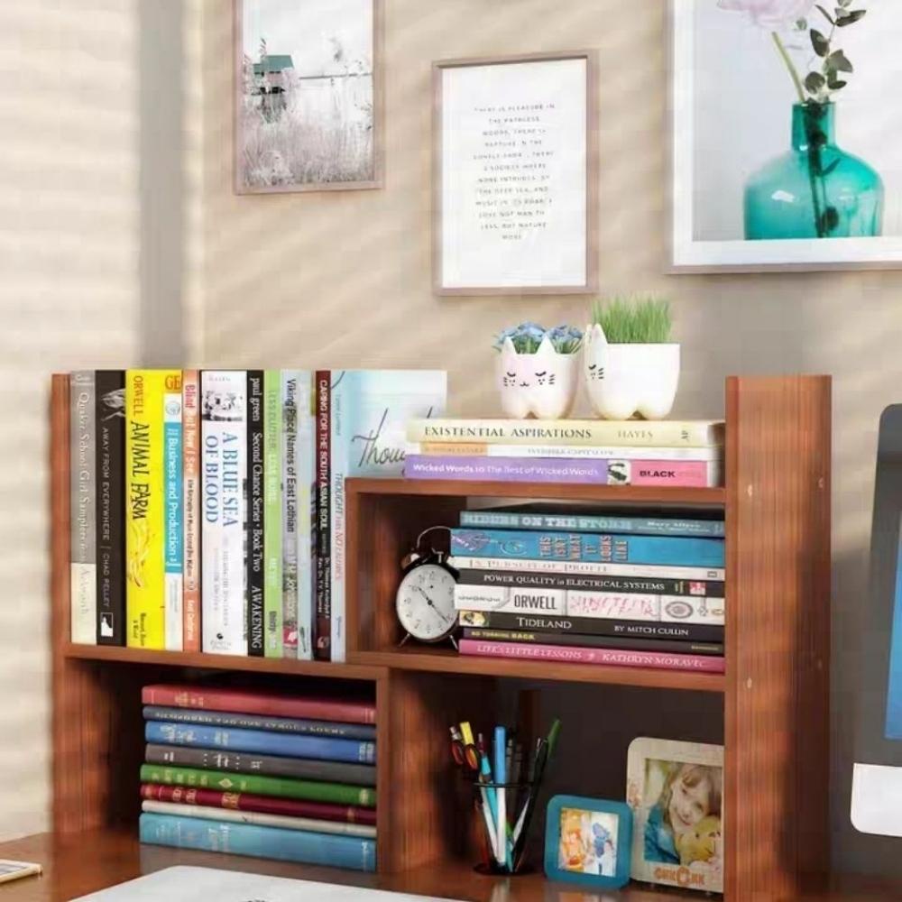 Kệ giá sách để bàn bằng gỗ Pison decor bàn học gọn gàng - 01 cái