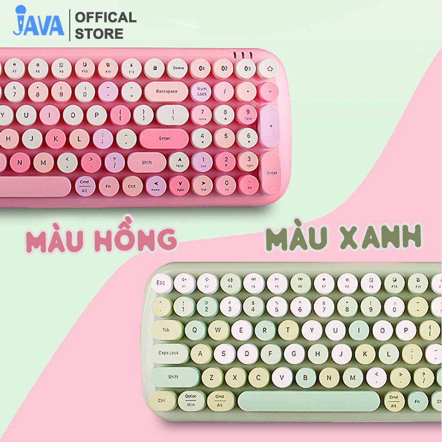 [TẶNG BỘ STICKER LÓT CHUỘT] Bộ bàn phím và chuột không dây dễ thương mini Mofii - Phím tròn | BigBuy360 - bigbuy360.vn