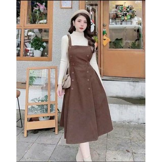 SET ÁO KÈM ĐẦM YẾM NÚT