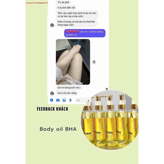 Body Oil ( dầu dưỡng bha 4%)