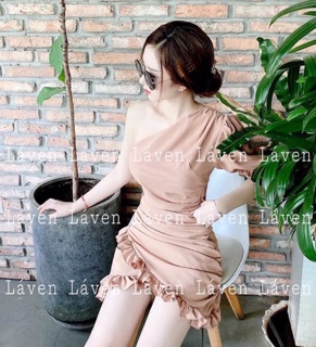 Đầm lệch vai bèo xinh hết nấc
