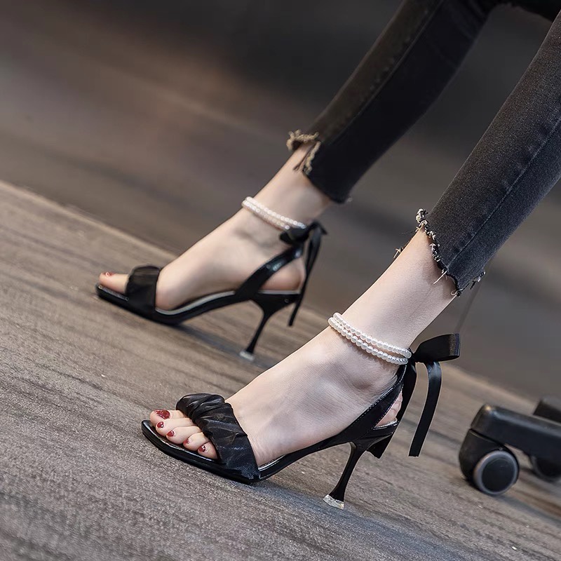 Giày Cao Gót Đính Nơ 6 Phân Gót Nhọn Sang Chảnh Hót Hít 2022 C199