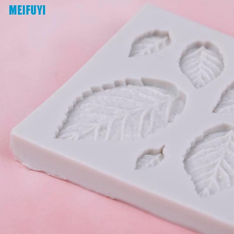 Khuôn silicone làm xà phòng hình lá hoa hồng