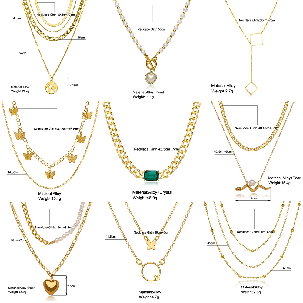 iF YOU Vòng cổ mặt hình bướm đính ngọc trai thời trang cho nữ