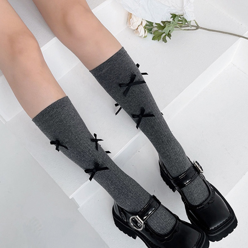 Youyo Vớ Lửng Kẻ Sọc / Nơ Nhiều Màu Sắc Phong Cách Harajuku Lolita Hàn Quốc Ngọt Ngào Cho Nữ