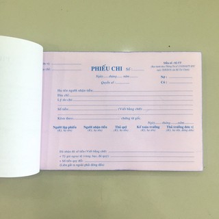 Phiếu chi 3 liên - Combo 10 cuốn - 13 x 19cm