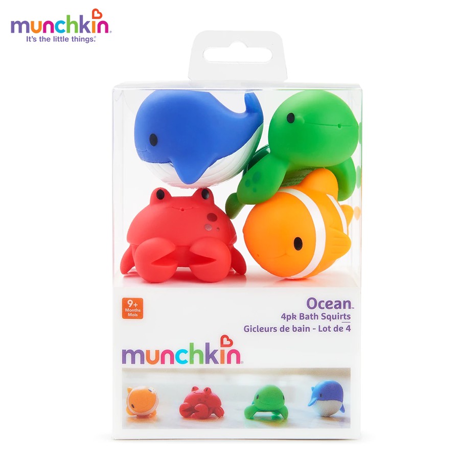 Bộ đồ chơi 4 sinh vật biển Munchkin chất liệu cao su an toàn
