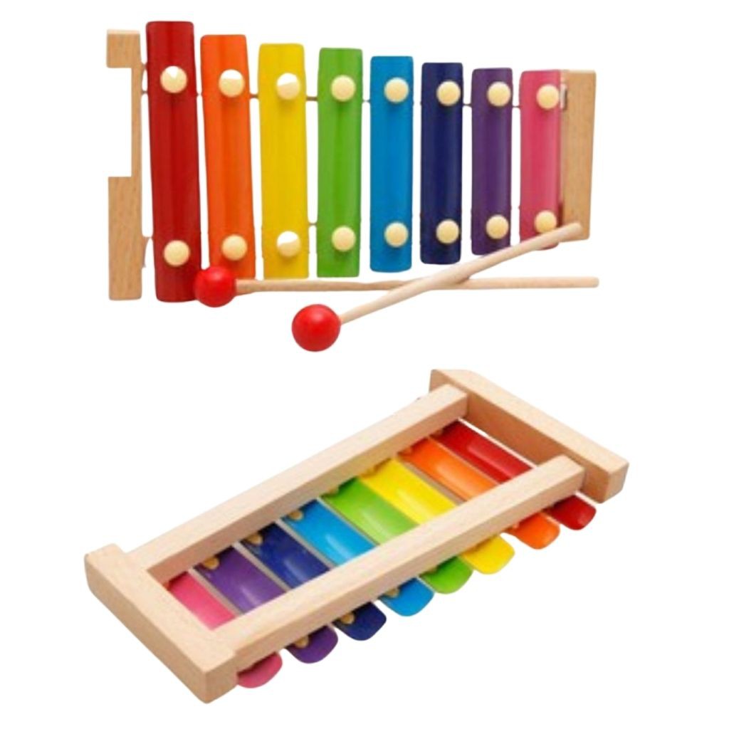 Đàn Gõ Nhạc làm bằng gỗ - Đàn Xylophone 8 thanh giúp bé kích thích phát triển giác quan- ALOKIDS TB