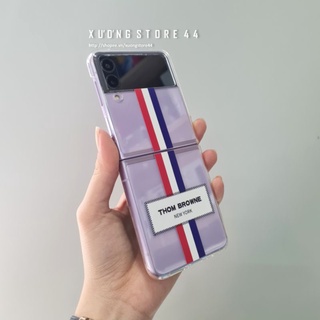 Ốp lưng Z Flip 3 trong suốt Thom Browne hai mảnh thời trang