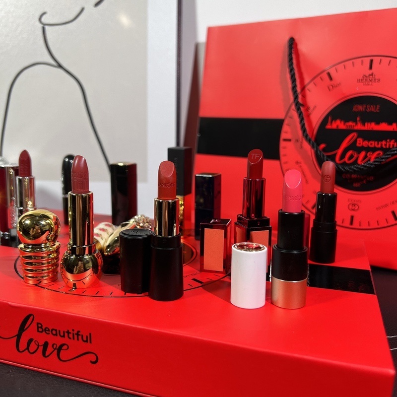 Set 12 Son Môi Lancome TOMFORD TF Ace 520 Cao Cấp Kèm Hộp Đựng