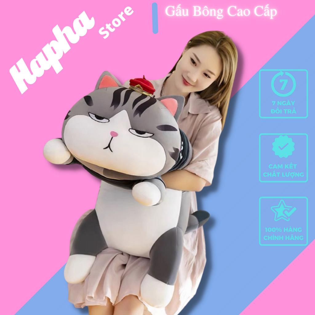 Gấu Bông Mèo Hoàng Thượng Nằm Đáng Yêu Ngộ Nghĩnh,Thú Nhồi Bông Siêu Mềm Mịn