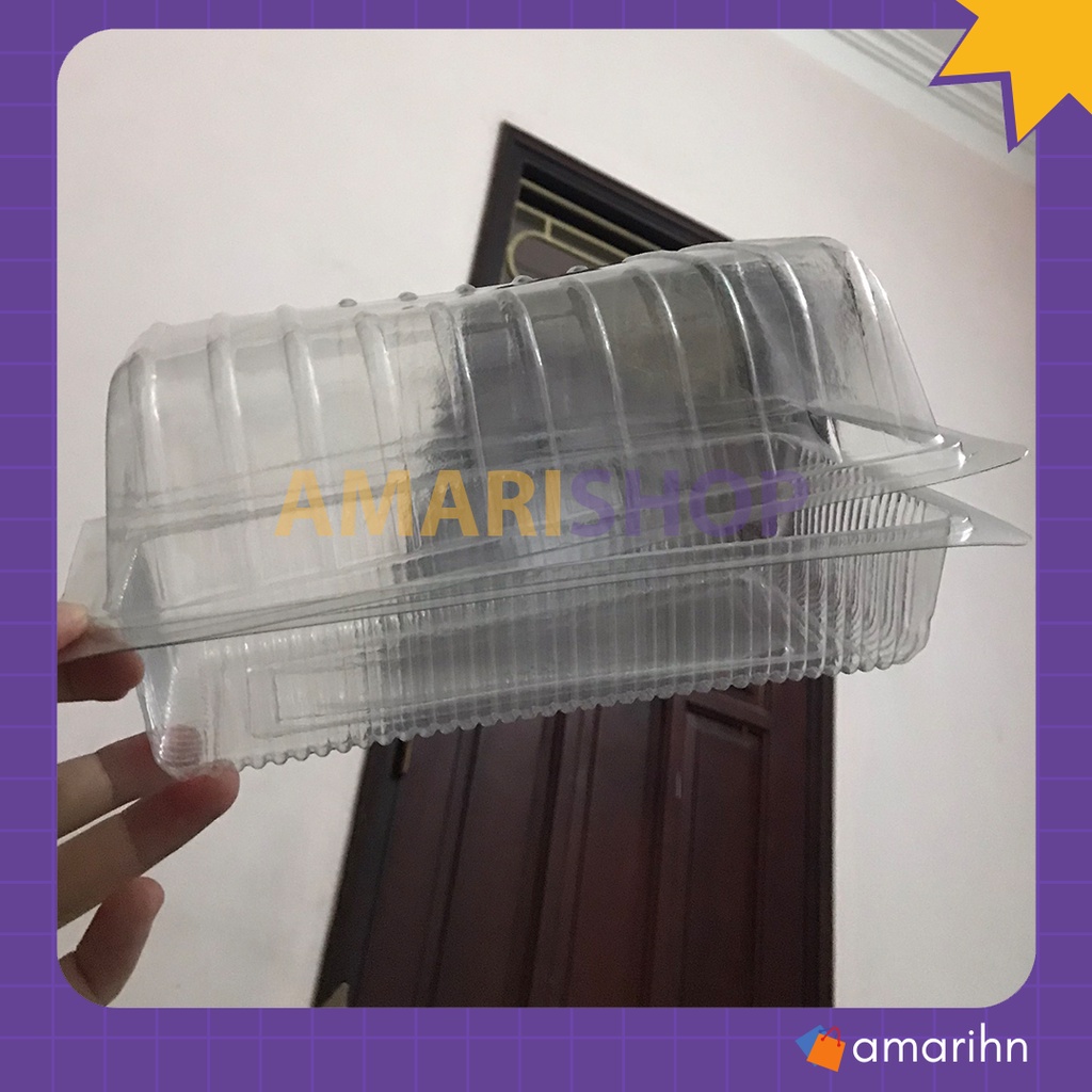 Bó 100 hộp nhựa dùng 1 lần H53 đựng bánh bao, đồ ăn, hoa quả