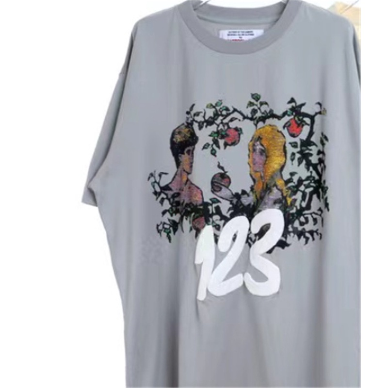 Áo Thun Tay Ngắn In Chữ RRR123 Thời Trang Cho Nam Nữ