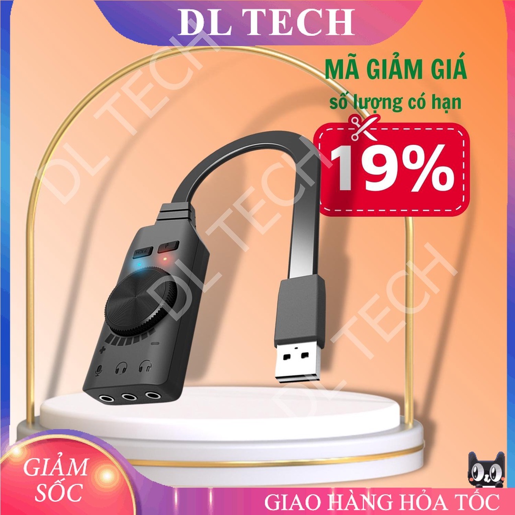 Sound card âm thanh 7.1 cho máy tính PC chuyên game Plextone GS3 DL TECH