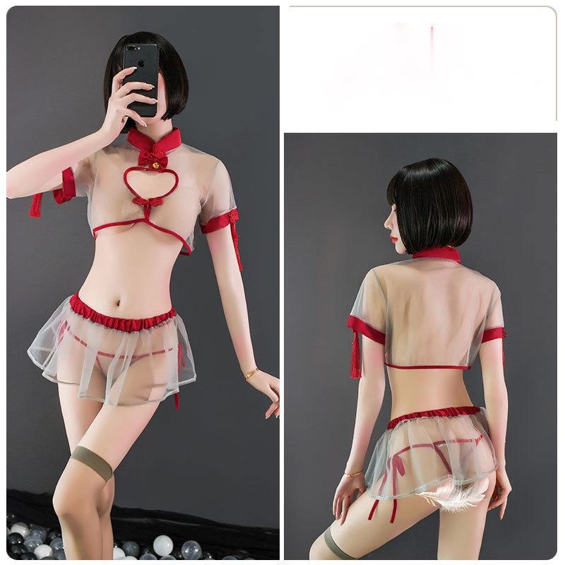 Bộ Sườn Xám Cổ Trang Gợi Cảm Sexy Khoét Ngực Quyến Rũ MS825 [CWEAR.SEXY_ĐỒ NGỦ & NỘI Y CAO CẤP] | BigBuy360 - bigbuy360.vn