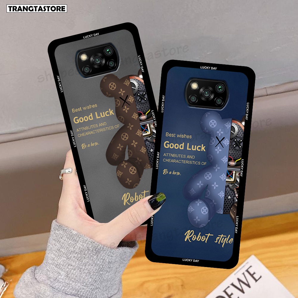 Ốp Xiaomi Poco X3 / Poco X3 Pro in hình gấu Bearbrick,Mountain,xanh,đen,đỏ giá rẻ
