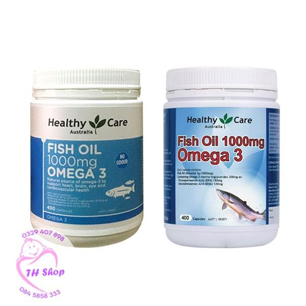 [MẪU MỚI] Dầu cá Healthy Care Fish Oil 1000mg 400 Viên Chuấn Chính Hãng