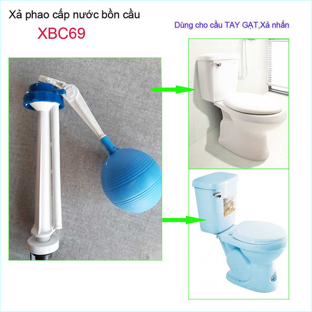 Cụm phao cấp nước bồn cầu, cụm cấp nước cho xí bệt, phao xả bồn cầu KAG-XBC69