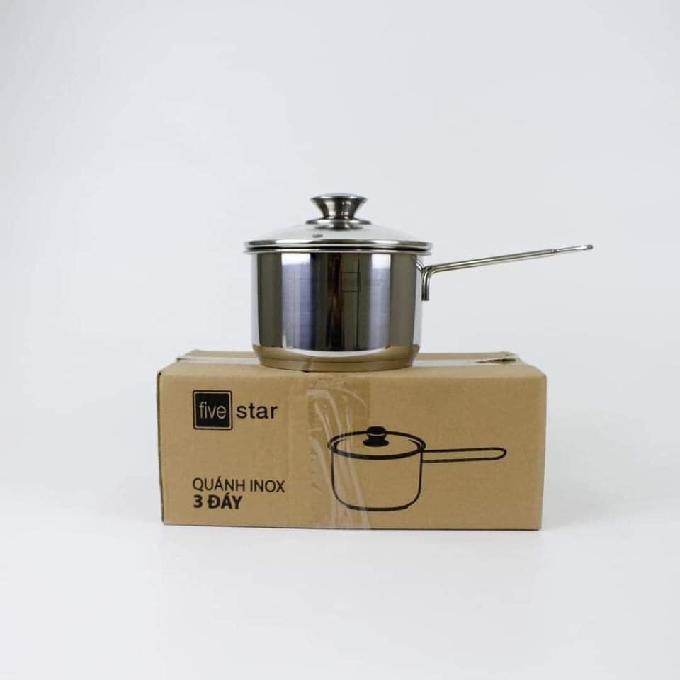 Quánh Fivestar nắp kính inox 430 nhiều kích thước 12cm