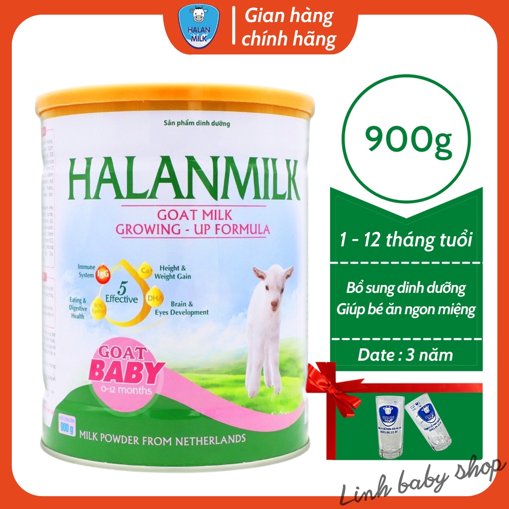 Sữa Halanmilk goat baby 900g-Bổ sung dinh dưỡng, cải thiện tiêu hóa cho bé,Halanmilk