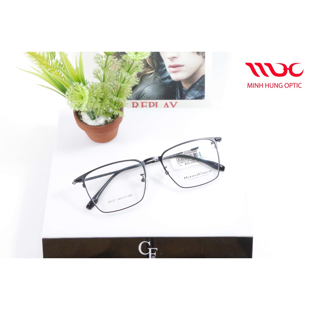 Gọng Kính Titanium Đen Nam Thời Trang - Công Sở [19000046546]