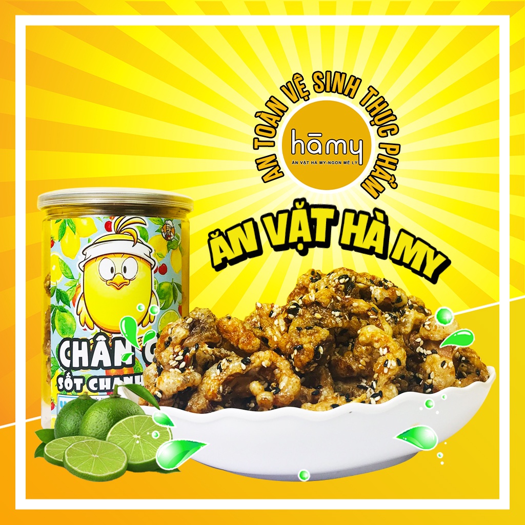 Chân gà sốt chanh dây hũ 200g đồ ăn vặt Hà My
