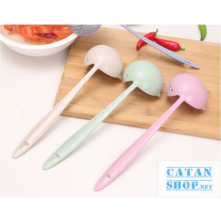 VÁ/MUỖNG MÚC CANH, ĂN LẨU 2IN1 CÓ LỖ THOÁT NƯỚC VỚT THỨC ĂN LÚA MẠCH AN TOÀN VỆ SINH GD323-Muccanhlo