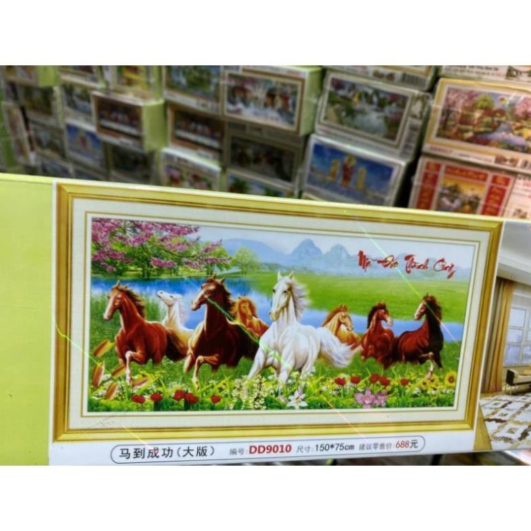 Tranh đính đá Mã đáo thành công  dream valley 1m5*75- D9010( chưa đính)