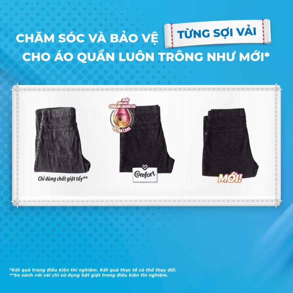 Combo 2 túi nước xả làm mềm vải Comfort Chăm sóc Chuyên sâu Đậm đặc Một lần xả túi 3.8L