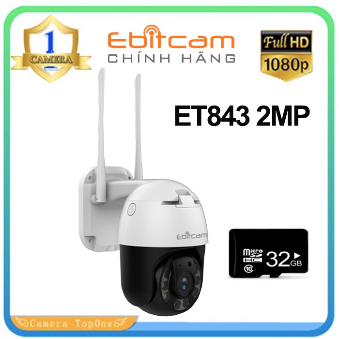 Camera IP Wifi EBITCAM ET843 Speed Dome 2MP - Ban Đêm Có Màu -Ngoài trời