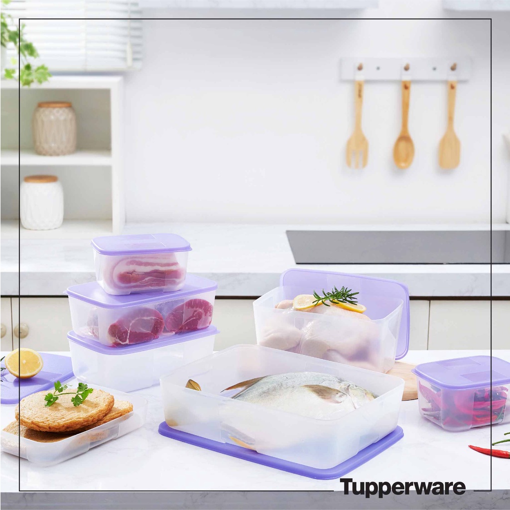 Bộ hộp trữ đông tím Freezermate Essential Set 7 Tupperware