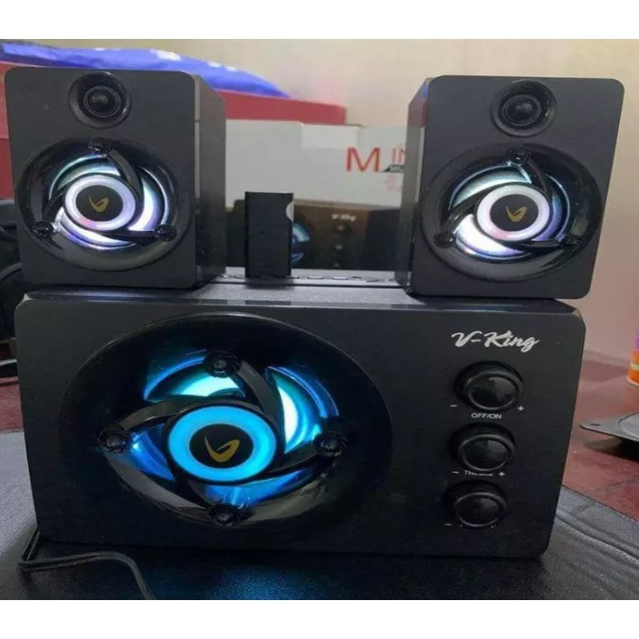 [Mã 2404EL10K giảm 10K đơn 20K] Bộ 3 Loa Máy Tính PC Cao Cấp 2.1 Hiệu Vking Bosston - Âm Bass Echo Hay - Nhỏ Gọn