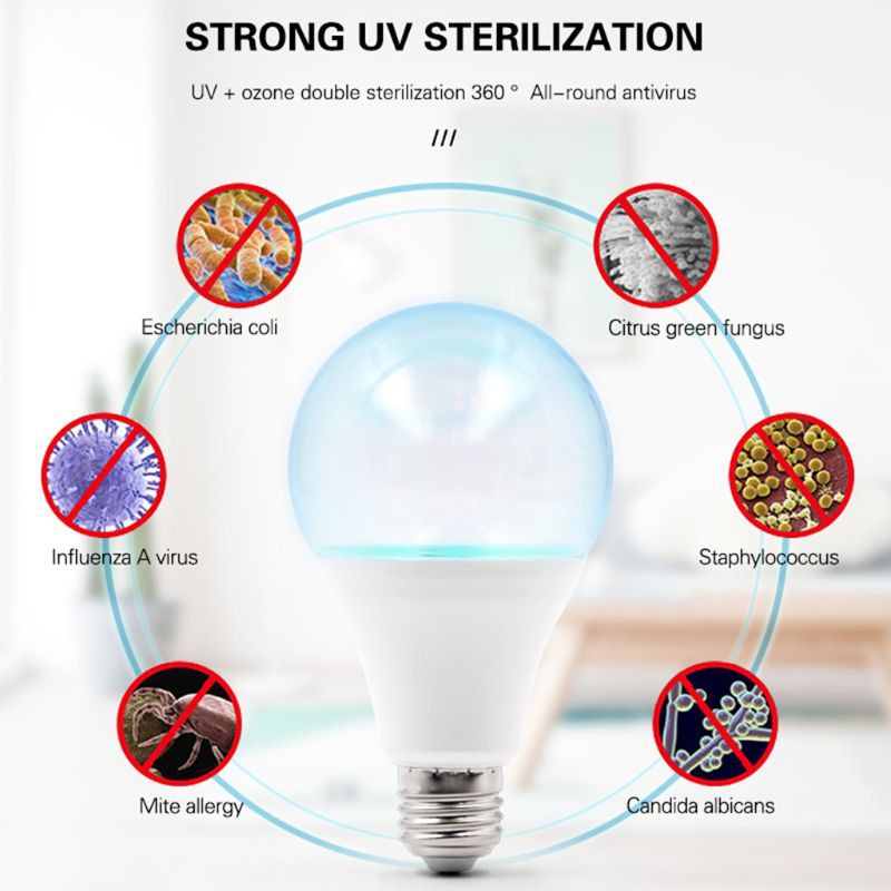 Bóng Đèn Led Uv Tiệt Trùng E27 12w