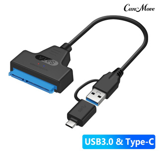 Dây Cáp Chuyển Đổi 2 Trong 1 Usb 3.0 Type-C Sang 22pin Sata 2.5inch Hdd Ssd