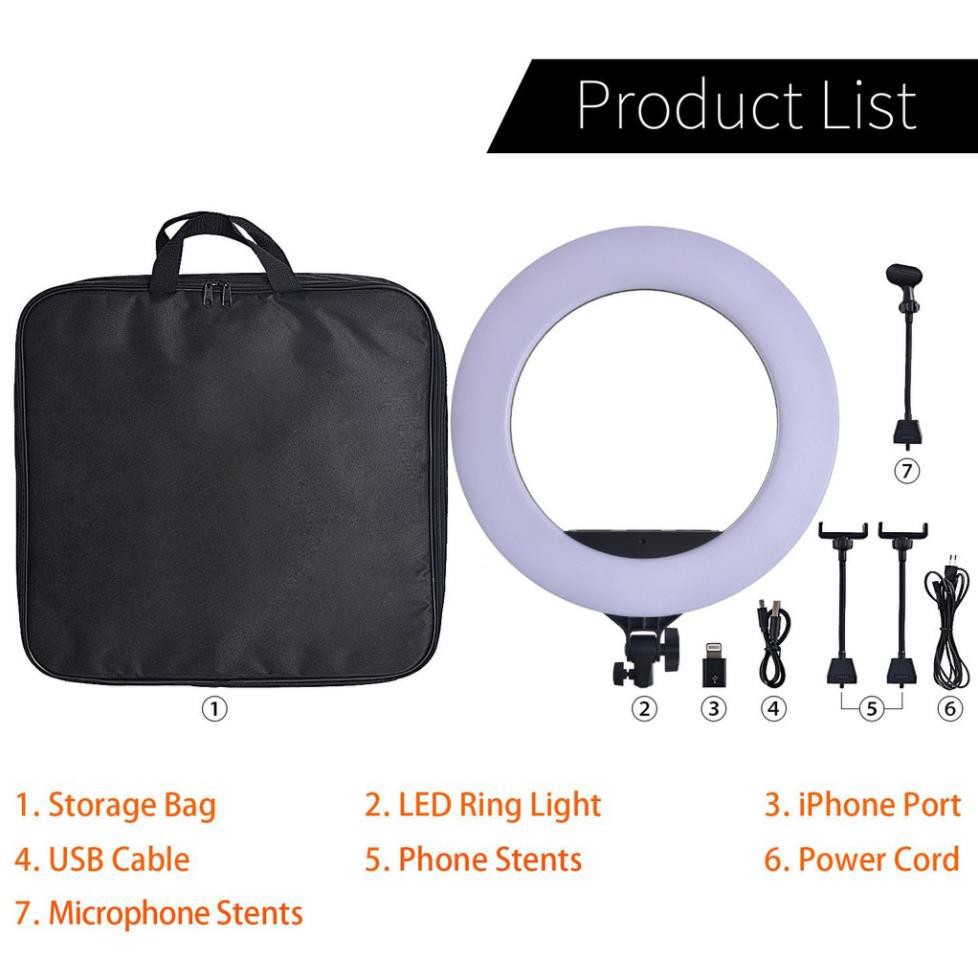 Đèn Led Livestream Ring ZB-R18  - Full Phụ Kiện