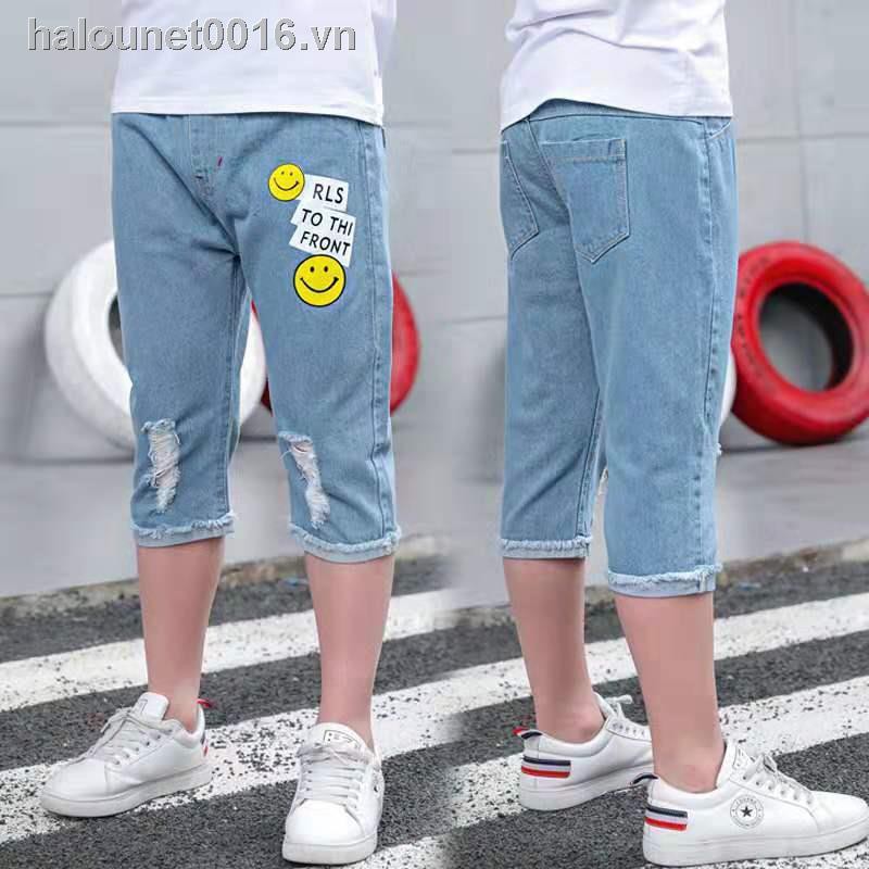 Quần Jeans Lửng 10 Lửng Cho Bé Gái 12-15 Tuổi