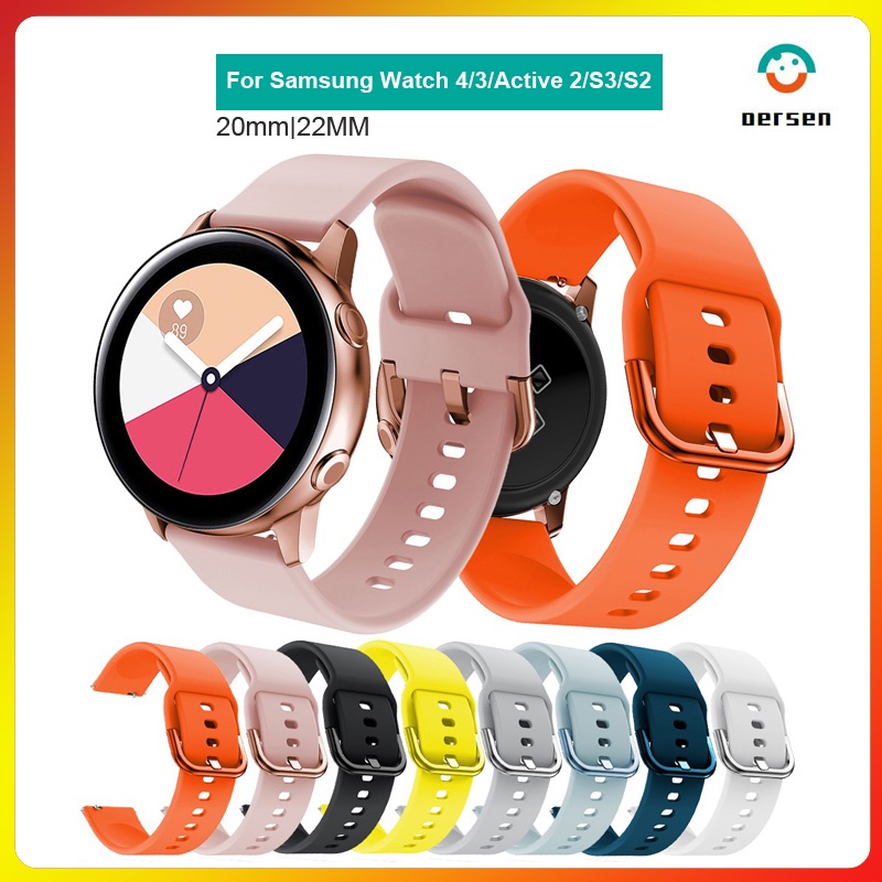 Dây Đeo Silicon Màu Trơn Cho Đồng Hồ samsung galaxy active 2 44mm 40mm 4 3 gear S2 S3