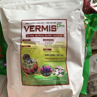 PHÂN TRÙN QUẾ DẠNG VIÊN - TAN SIÊU CHẬM VERMIS PRO GÓI 1kg
