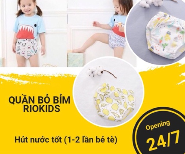 Quần bỏ bỉm 6 lớp Việt Nam Riokids từ 3-20kg