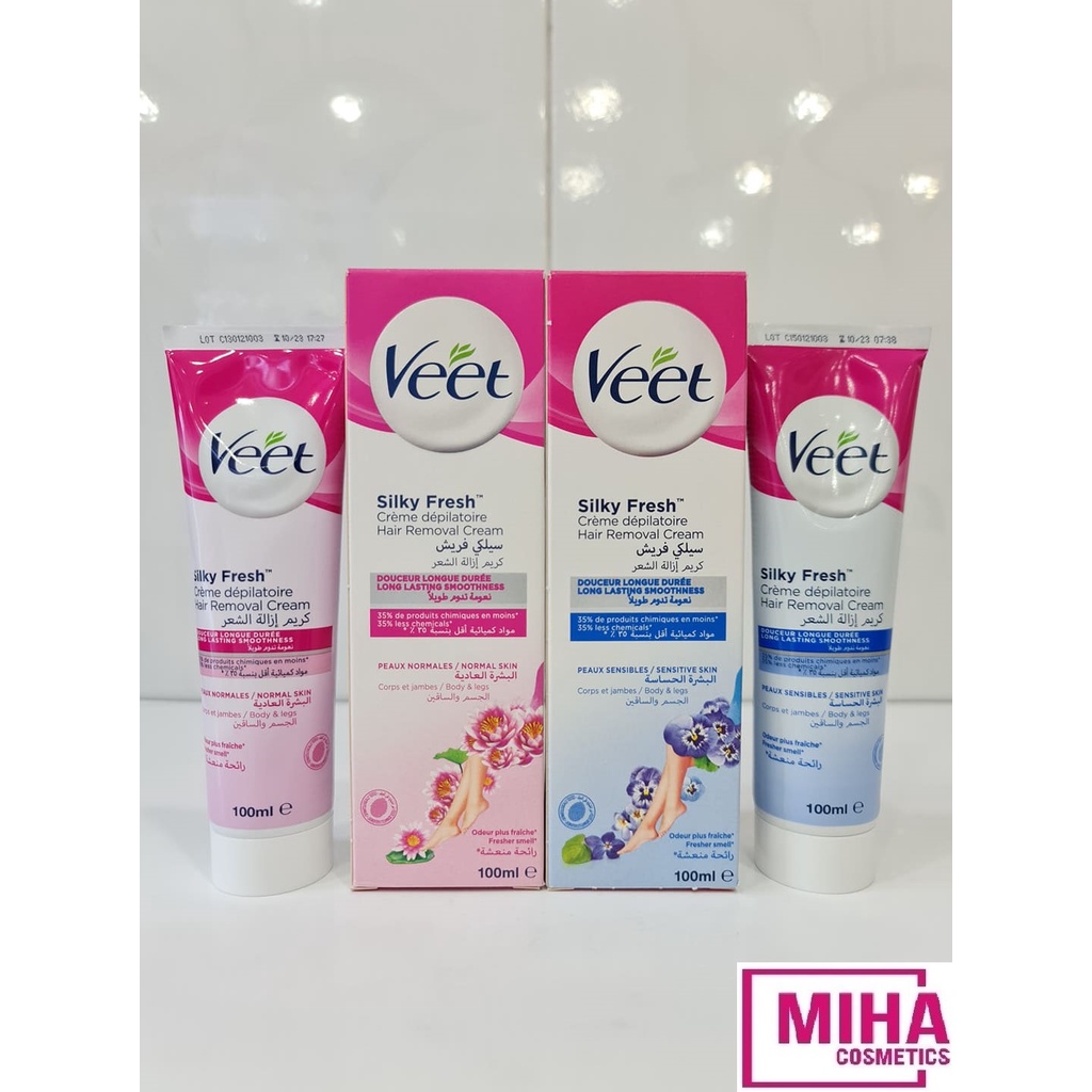 Kem Tẩy Lông VEET Silky Fresh 100g Pháp Mẫu Mới