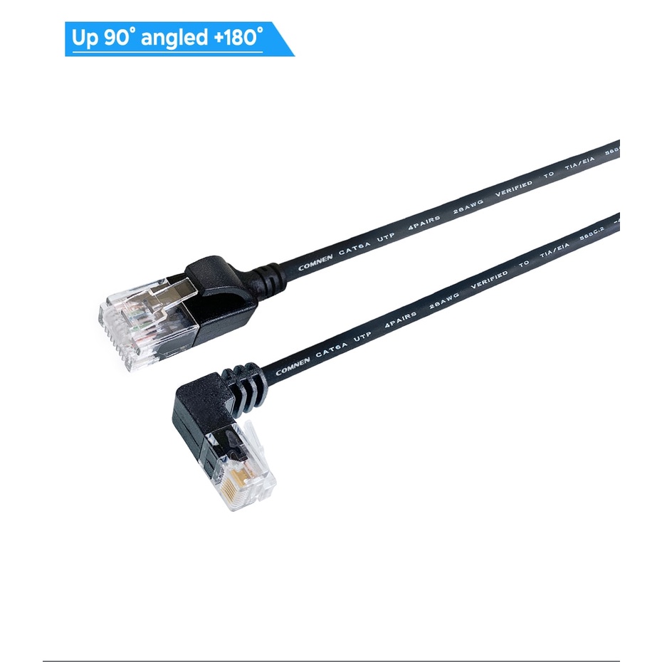 Dây Cáp Mạng Lan Cat6a 90 Độ Siêu Mỏng Cho TV BOX Laptop