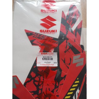Bộ tem đỏ đen Satria Fi 2019