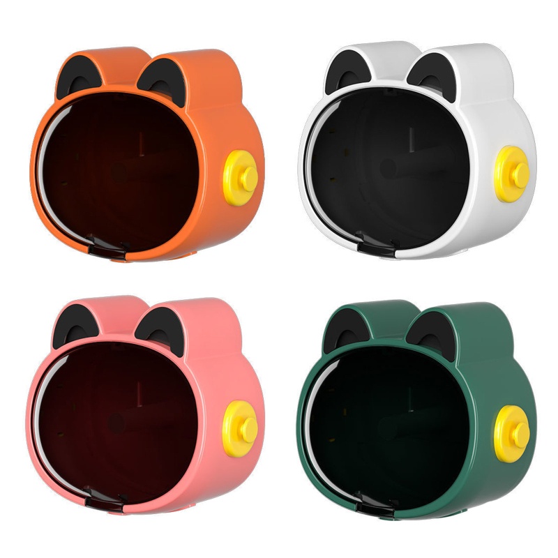 QQ Hộp Đựng Cuộn Giấy Vệ Sinh Gắn Tường Kèm Móc Treo Tiện Dụng