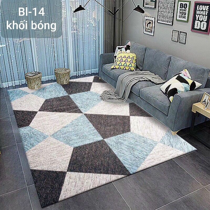 Thảm trải sàn nỉ lì Bali, Thảm phòng khách size 2mx3m và 1m6x2m3, hàng có sẵn