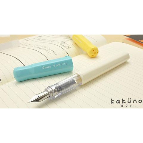 Bút Máy Pilot Kakuno Nhật Bản Thân Trắng Nắp Màu