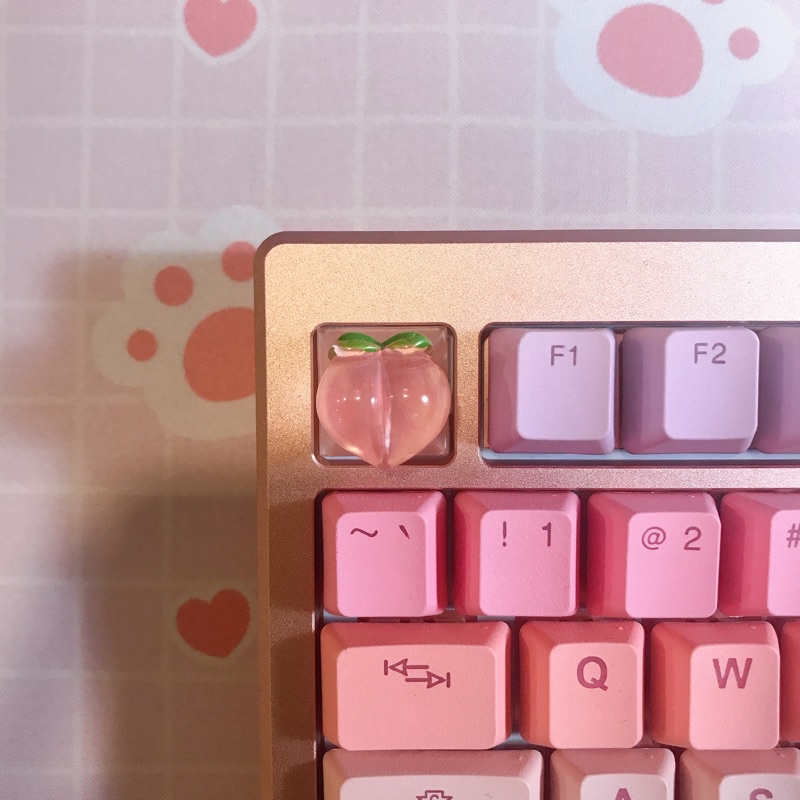 Keycap hình quả đào 🍑  peach trái đào trang trí bàn phím cơ