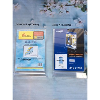 [ GIÁ SỐC ] Kệ Menu Mica A4/A5 Loại dày Đẹp - ĐỦ SIZE