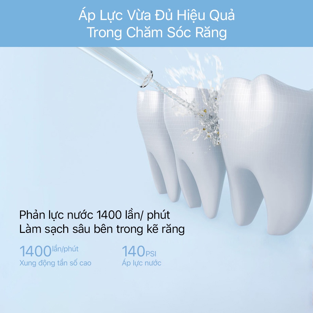 Máy Tăm Nước Xiaomi MEO701 Vệ Sinh Răng Miệng 4 Chế Độ Làm Việc Khác Nhau