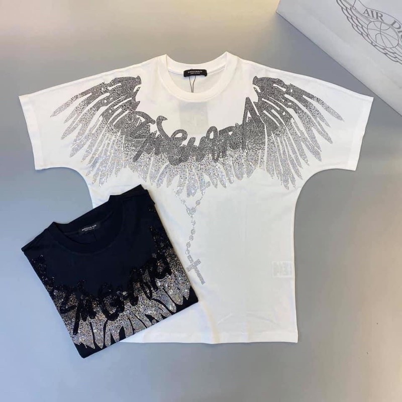 ⚡️ 𝐅𝐑𝐄𝐄 𝐒𝐇𝐈𝐏 ⚡️Áo Phông Nam Mc Burlon hoạ tiết cánh chim scap new