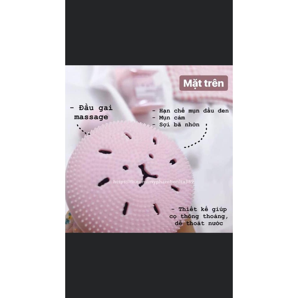 MIẾNG RỬA MẶT SILICOL BẠCH TUỘC HỒNG BABY